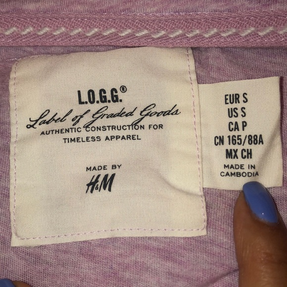 🍩$5 Must Bundlle🍩H&M Purple Long-sleeve Top - Picture 3 of 4